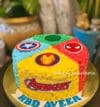 Avengers-themed cake