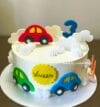 Cars and Clouds Theme Cake