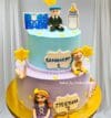 Dual Theme Sibling Birthday Cake