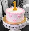 Pink and Gold Smash Cake