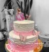 Two-Tier Princess and Butterfly Themed Cake