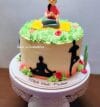 custom yoga-themed cake