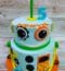 2 Tier Robot Theme Birthday Cake
